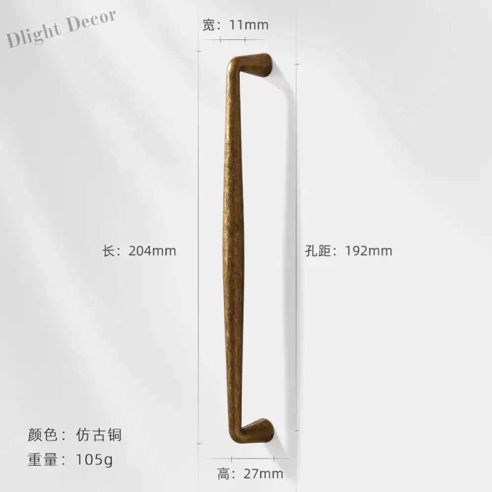 Antique Bronze Wardrobe Door Handles – Zinc Alloy Cabinet Pulls and Drawer Knobs 5036-192mm Handles