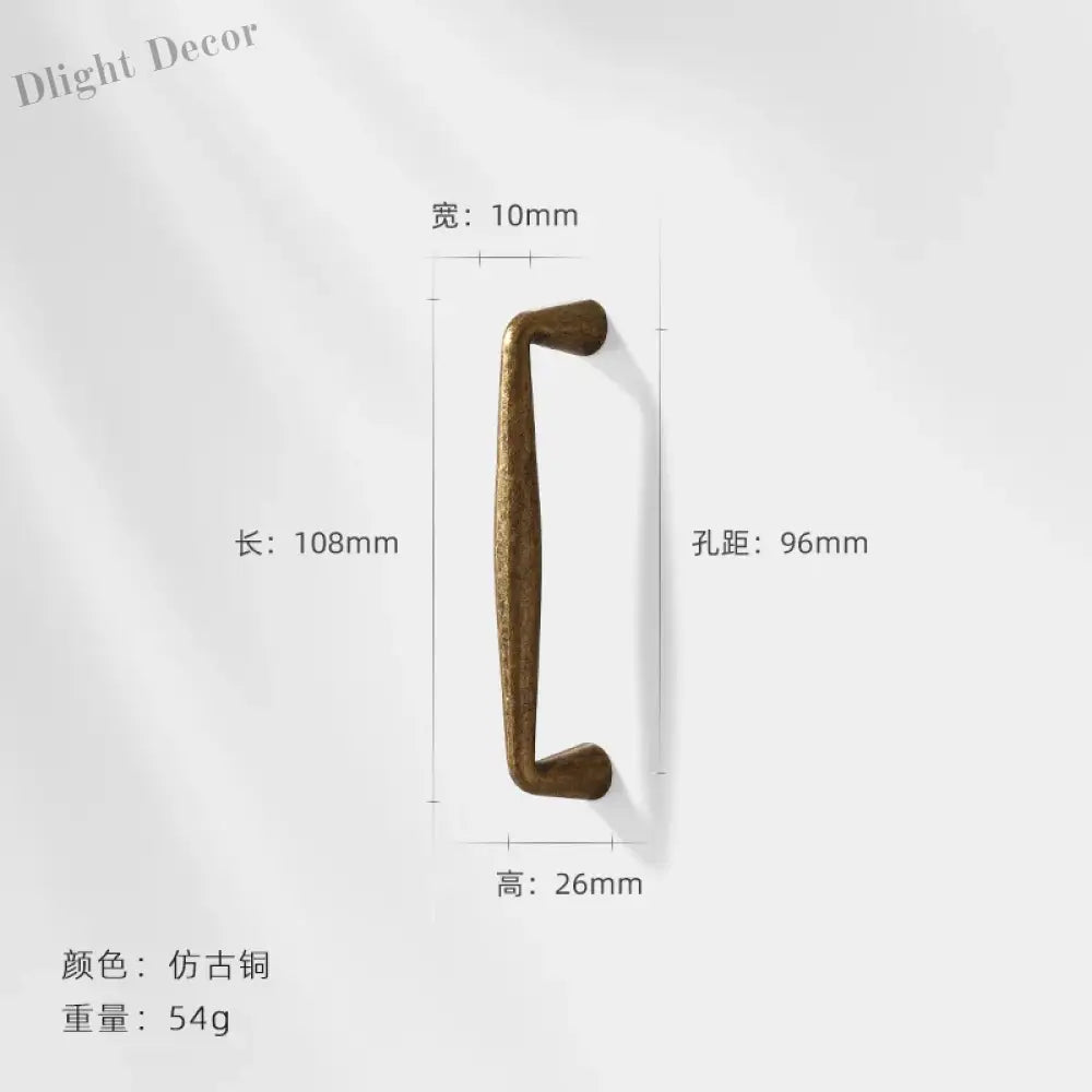 Antique Bronze Wardrobe Door Handles – Zinc Alloy Cabinet Pulls and Drawer Knobs 5036-96mm Handles