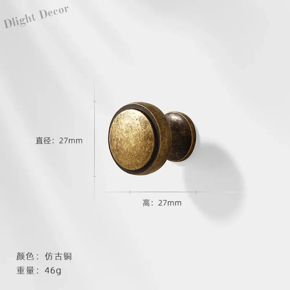 Antique Bronze Wardrobe Door Handles – Zinc Alloy Cabinet Pulls and Drawer Knobs 5065-Single hole Handles