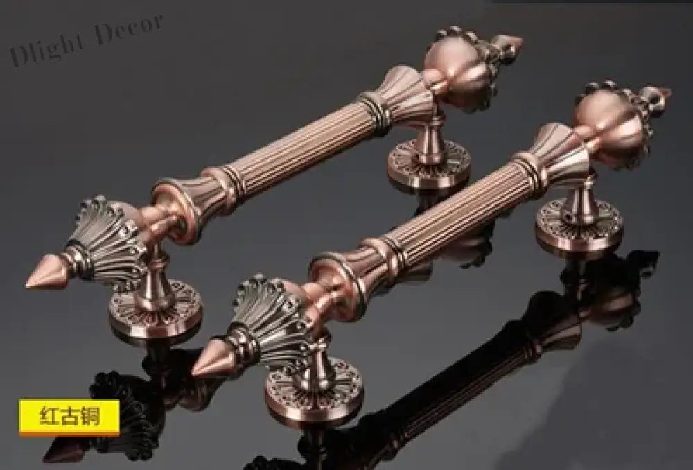 Antique Bronze Zinc Alloy Door Pull – Elegant Long Handle for Glass Wooden or Alloy Doors (280-550mm) Red bronze / 45CM