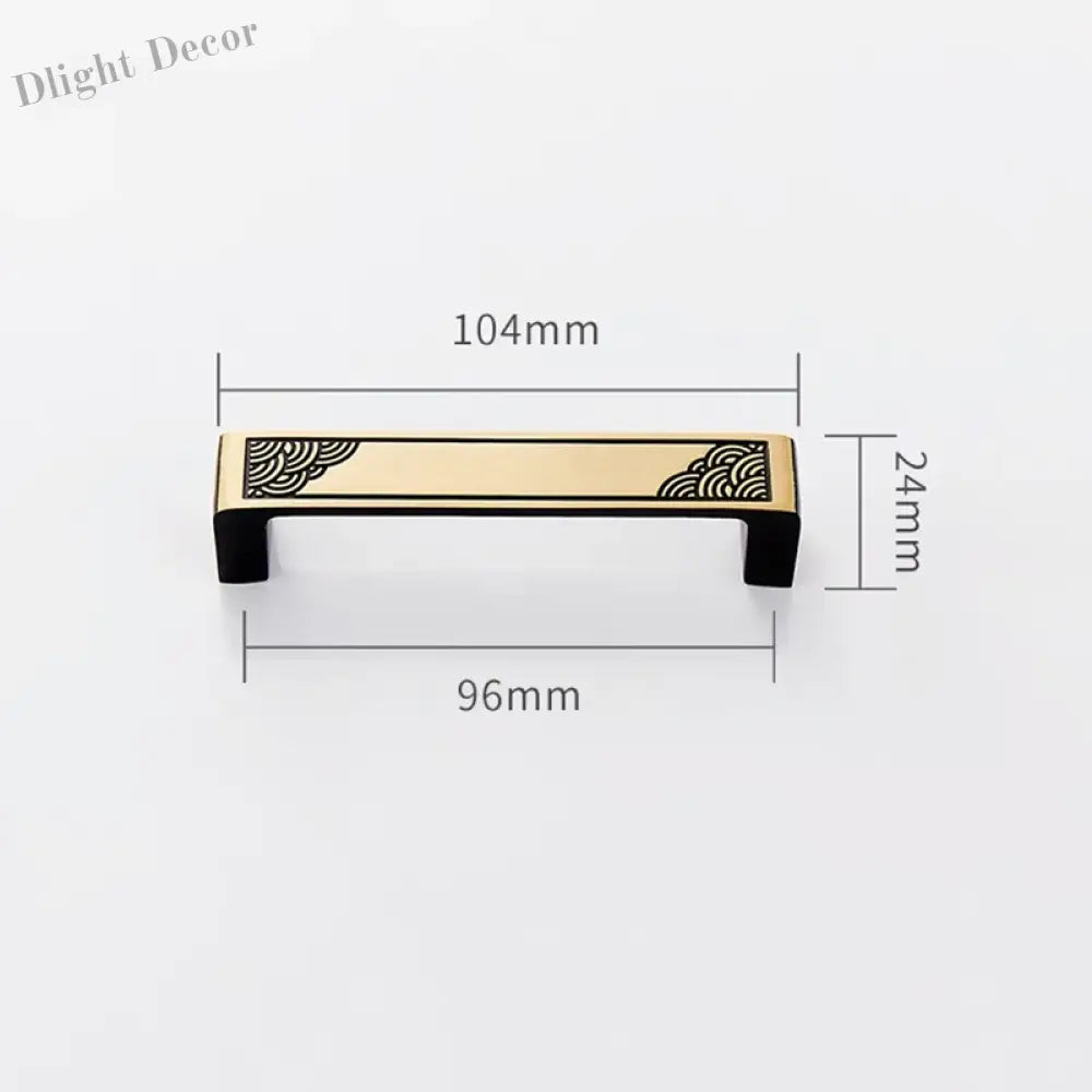 Antique Style Brass Furniture Handles – Vintage Cabinet Wardrobe and Drawer Knobs black gold 104mm Handles