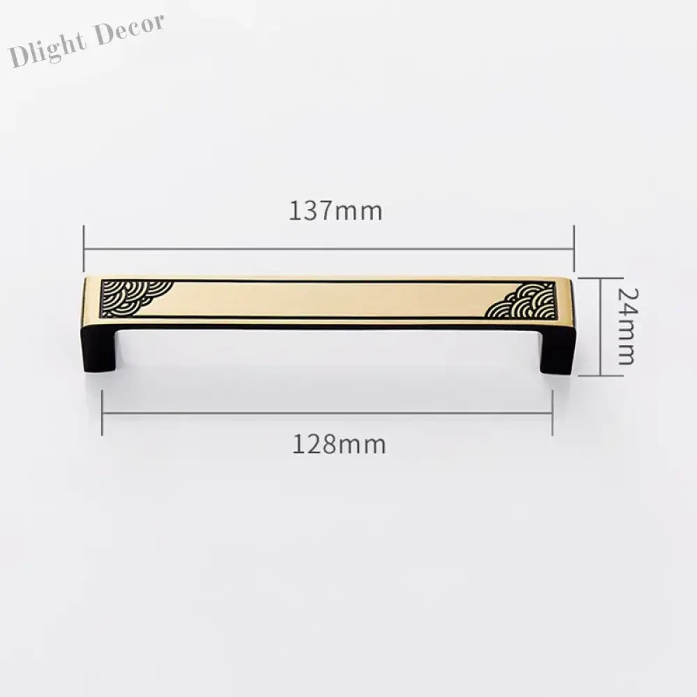 Antique Style Brass Furniture Handles – Vintage Cabinet Wardrobe and Drawer Knobs black gold 137mm Handles