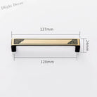 Antique Style Brass Furniture Handles – Vintage Cabinet Wardrobe and Drawer Knobs black gold 137mm Handles