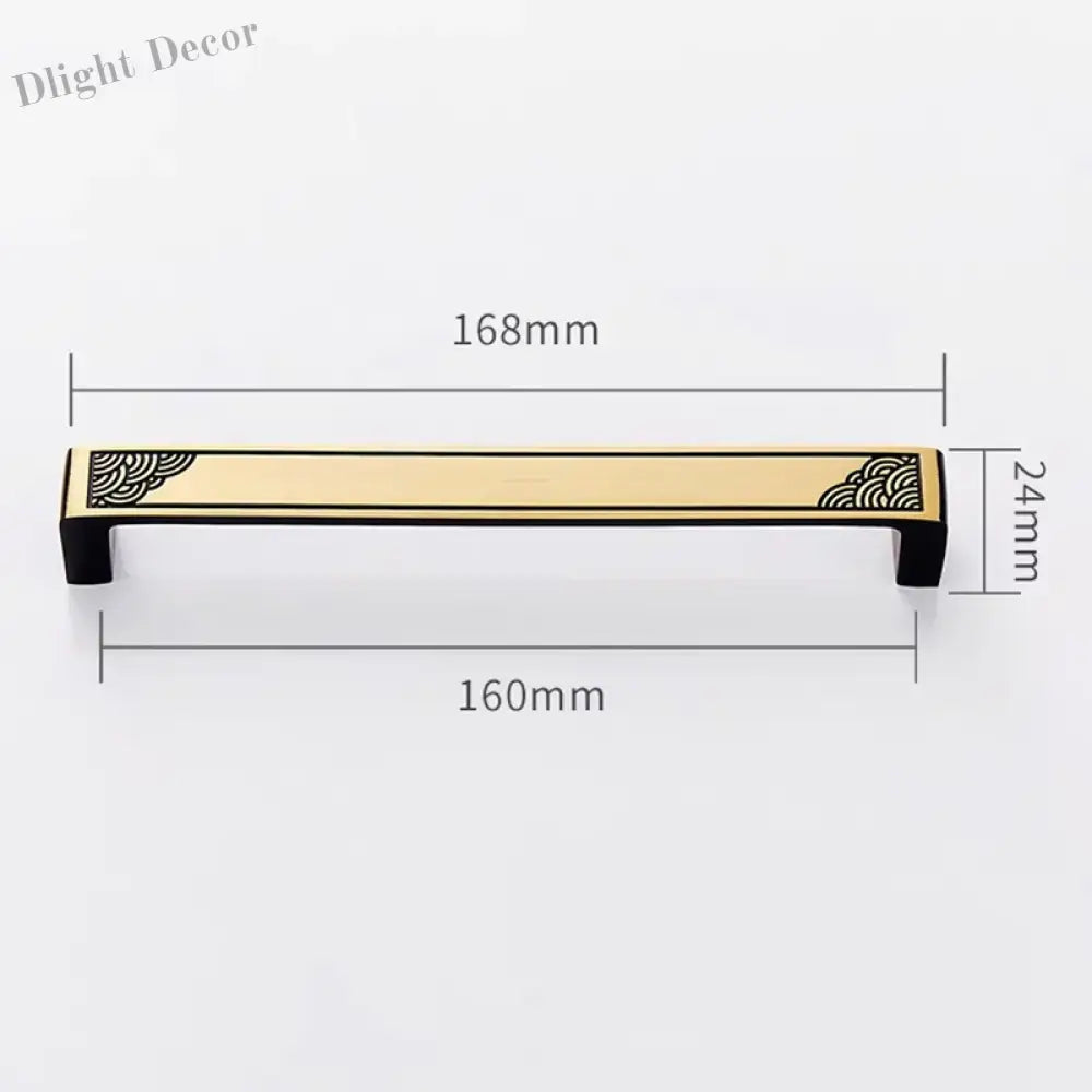 Antique Style Brass Furniture Handles – Vintage Cabinet Wardrobe and Drawer Knobs black gold 168mm Handles