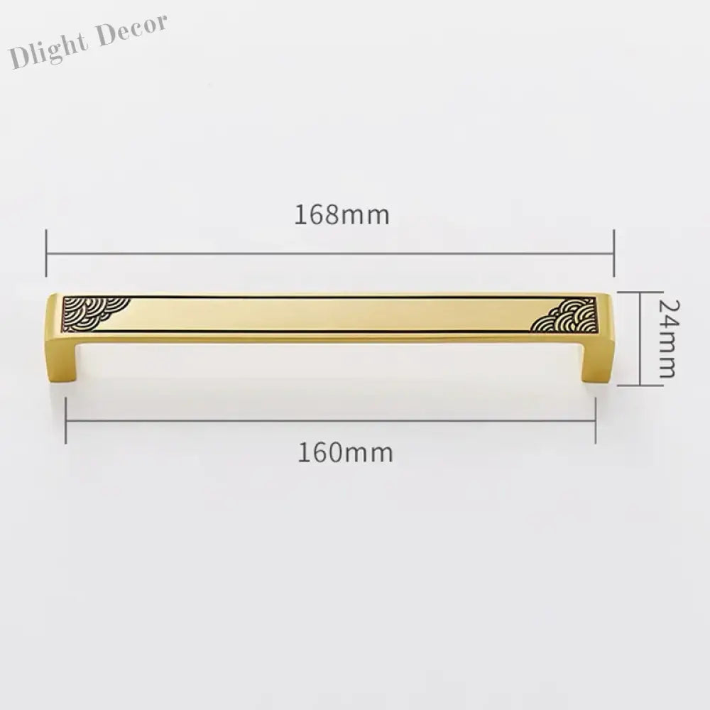 Antique Style Brass Furniture Handles – Vintage Cabinet Wardrobe and Drawer Knobs gold 168mm Handles