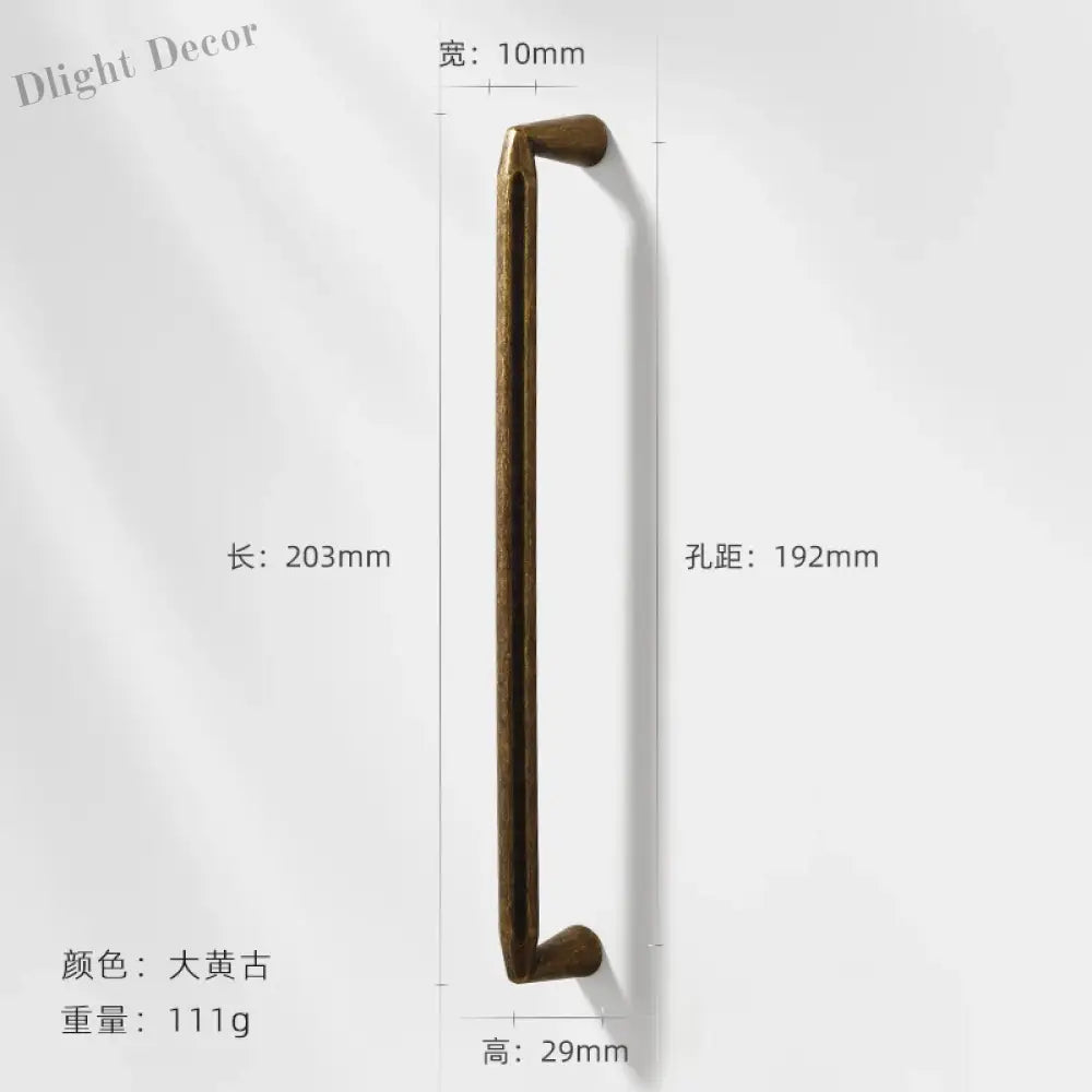 Antique Wardrobe Cabinet Handles - Retro Zinc Alloy Drawer Pulls and Knobs for Kitchen and Furniture 7053 192mm Handles