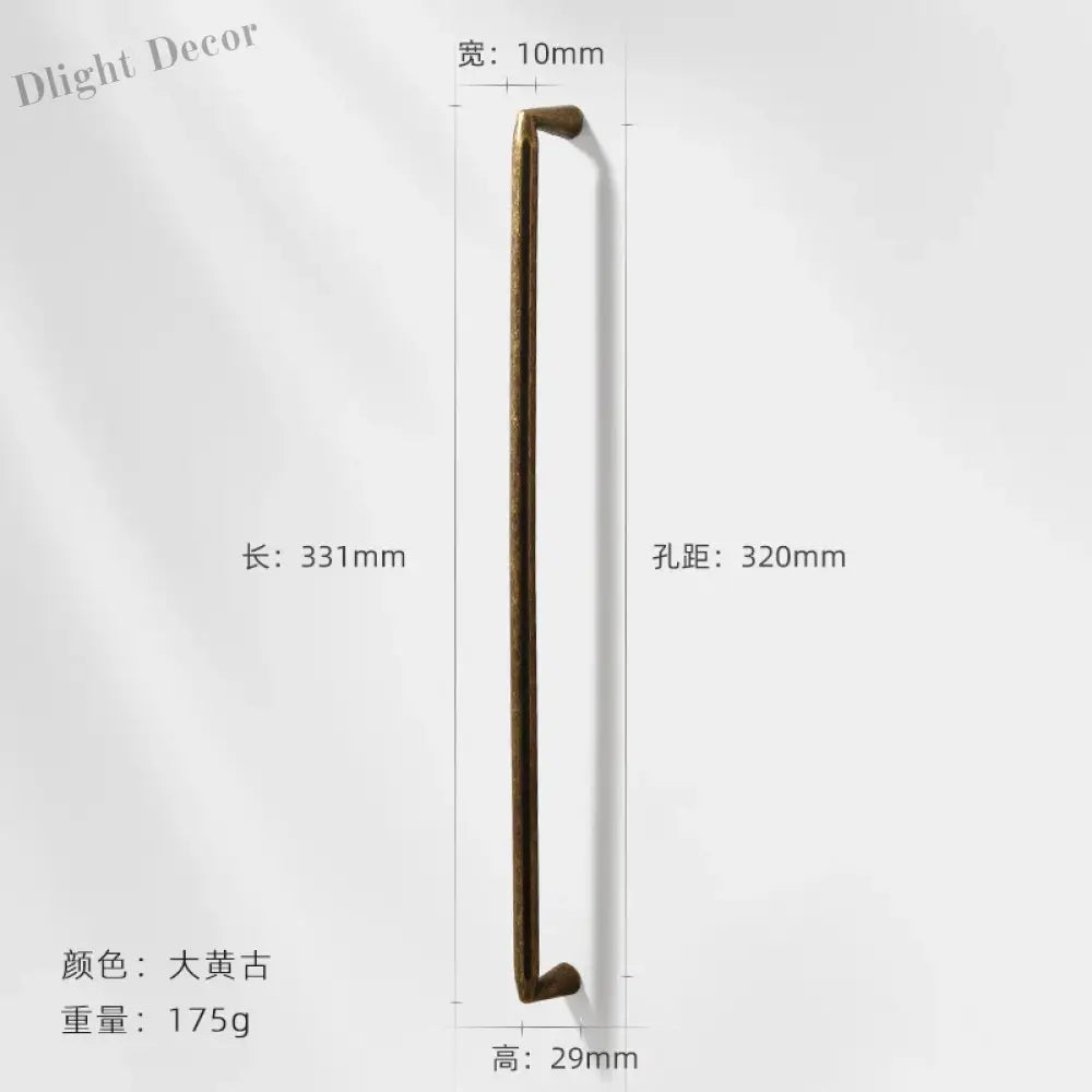 Antique Wardrobe Cabinet Handles - Retro Zinc Alloy Drawer Pulls and Knobs for Kitchen and Furniture 7053 320mm Handles