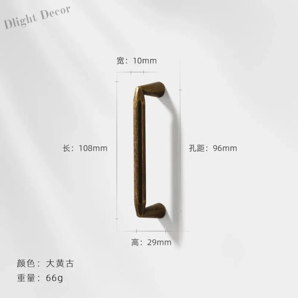 Antique Wardrobe Cabinet Handles - Retro Zinc Alloy Drawer Pulls and Knobs for Kitchen and Furniture 7053 96mm Handles