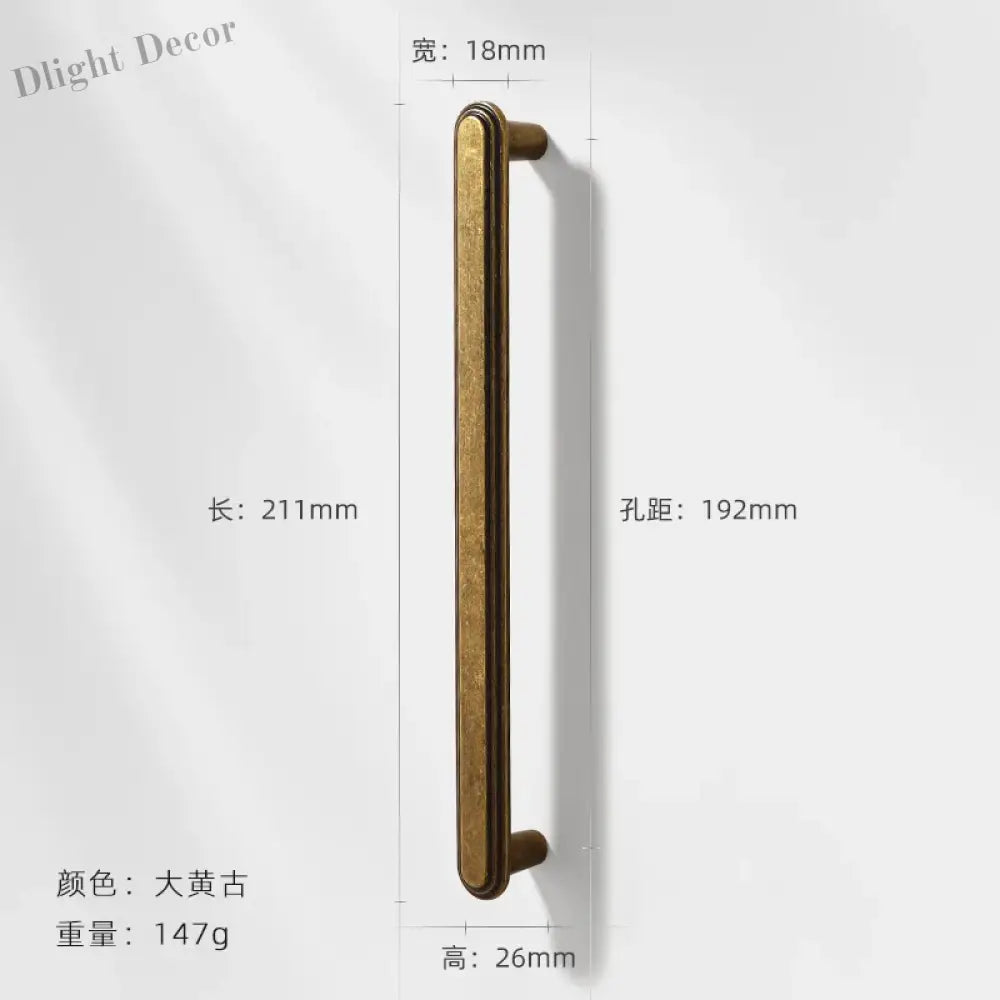 Antique Wardrobe Cabinet Handles - Retro Zinc Alloy Drawer Pulls and Knobs for Kitchen and Furniture 7055 192mm Handles