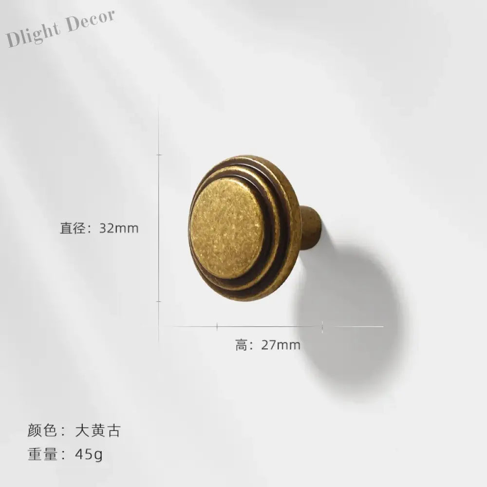 Antique Wardrobe Cabinet Handles - Retro Zinc Alloy Drawer Pulls and Knobs for Kitchen and Furniture 7055 single hole