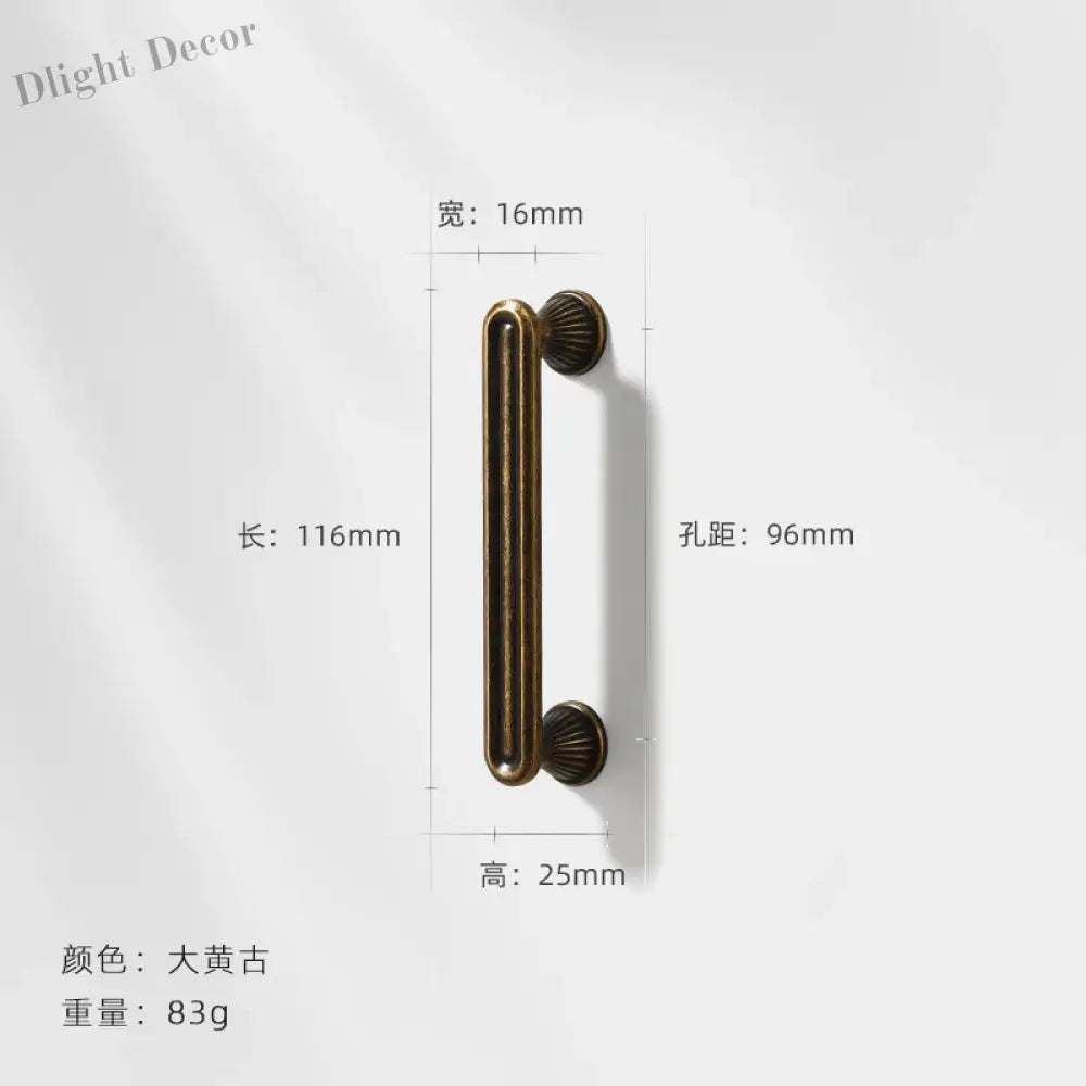 Antique Wardrobe Cabinet Handles - Retro Zinc Alloy Drawer Pulls and Knobs for Kitchen and Furniture 7056 96mm Handles