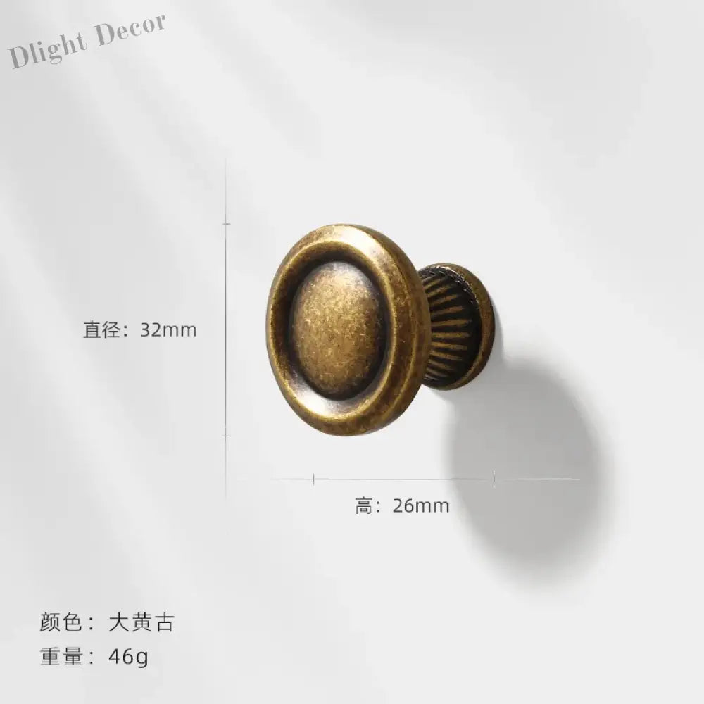 Antique Wardrobe Cabinet Handles - Retro Zinc Alloy Drawer Pulls and Knobs for Kitchen and Furniture 7056 single hole