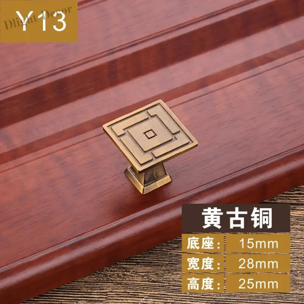 Antique Yellow Bronze Cabinet Handles - Brushed Vintage Drawer Pulls for Kitchen and Wardrobe Doors Y13 Handles
