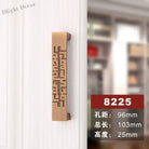 Antique Yellow Bronze Wardrobe Handles - Modern Zinc Alloy Drawer Knobs for Cabinets and Closets 8225 96mm Handles