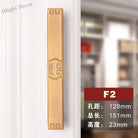 Antique Yellow Bronze Wardrobe Handles - Modern Zinc Alloy Drawer Knobs for Cabinets and Closets F2 128mm Handles