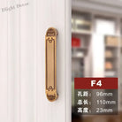 Antique Yellow Bronze Wardrobe Handles - Modern Zinc Alloy Drawer Knobs for Cabinets and Closets F4 96mm Handles
