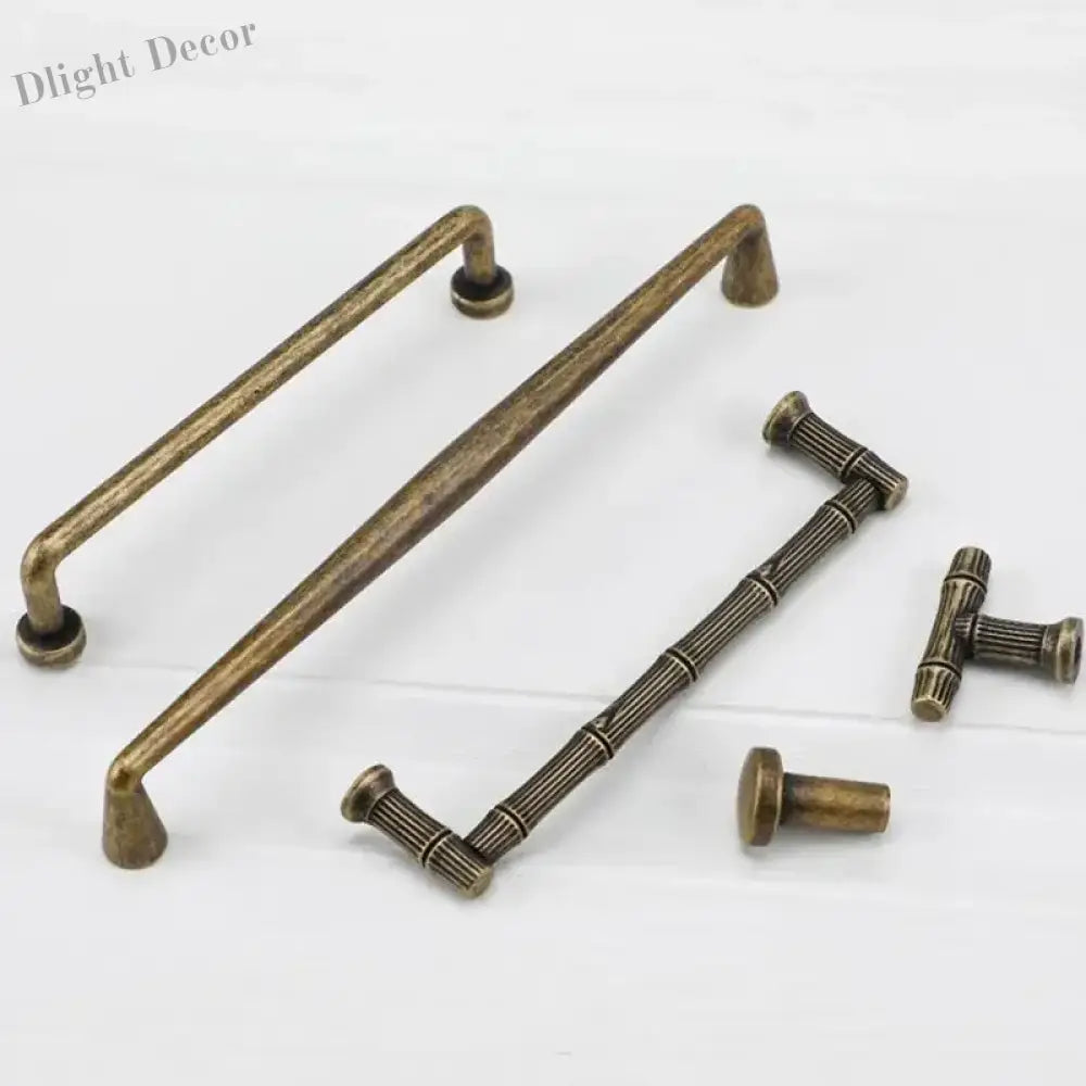 Antique Zinc Alloy Drawer and Cabinet Handles – Retro Bronze Vintage Style Handles