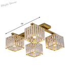 Anya’s Modern Crystal Chandelier - Square Design Ceiling Light