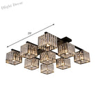 Anya’s Modern Crystal Chandelier - Square Design Ceiling Light