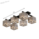 Anya’s Modern Crystal Chandelier - Square Design Ceiling Light