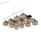 Anya’s Modern Crystal Chandelier - Square Design Ceiling Light