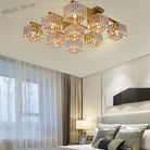 Anya’s Modern Crystal Chandelier - Square Design Ceiling Light