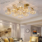 Anya’s Modern Crystal Chandelier - Square Design Ceiling Light