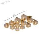 Anya’s Modern Crystal Chandelier - Square Design Ceiling Light