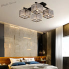 Anya’s Modern Crystal Chandelier - Square Design Ceiling Light