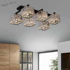 Anya’s Modern Crystal Chandelier - Square Design Ceiling Light