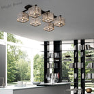 Anya’s Modern Crystal Chandelier - Square Design Ceiling Light