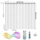 APP Controlled 16 Million Colors RGB LED Curtain Lights Holiday Party Decoration 2x2m-400LED holiday lighting