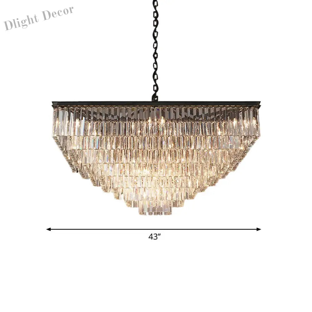 Ariel Cascading Crystal Elegance: Modern Chandelier (5 Tiers Or More) Chandelier