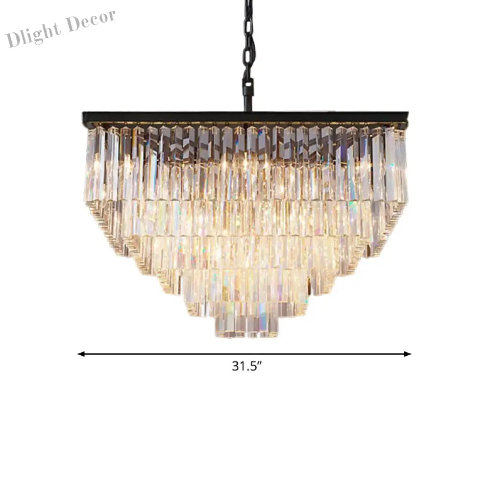 Ariel Cascading Crystal Elegance: Modern Chandelier (5 Tiers Or More) Chandelier