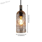 Art Deco Wine Bottle Hanging Lamp With Wavy Glass For Restaurant And Bar - Vintage 1 - Light Down