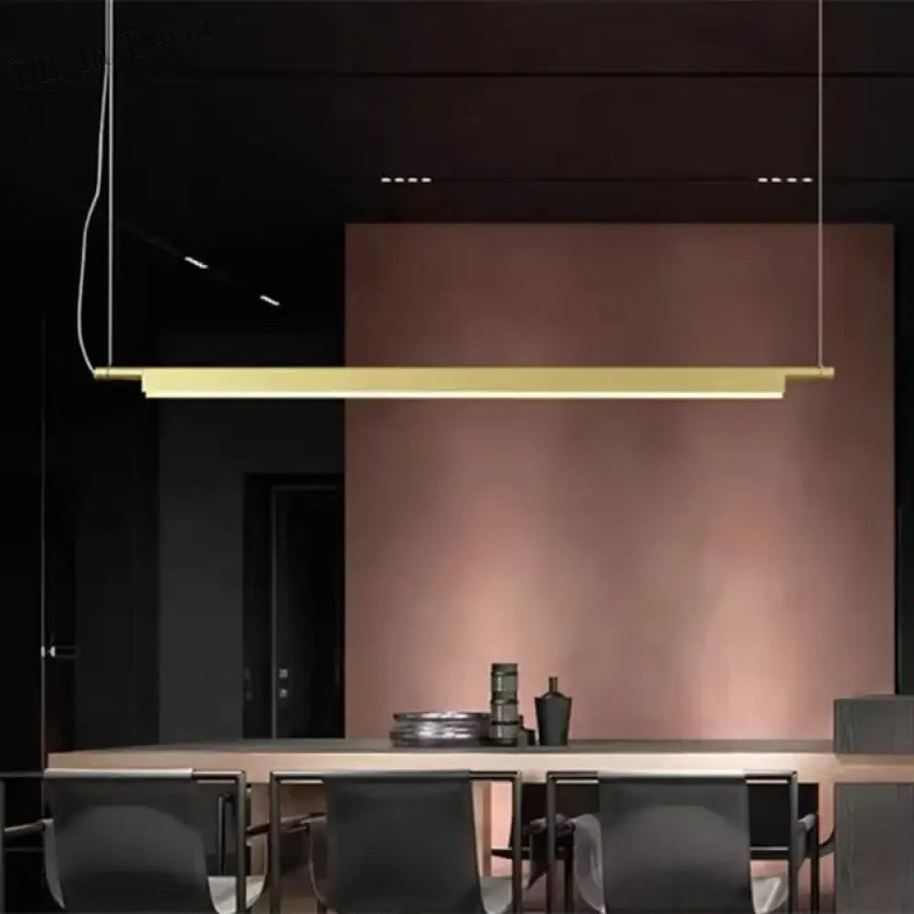 Artistic Led Linear Pendant Lamp - Ideal For Dining Tables Kitchens And Bars Lights