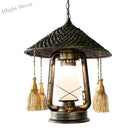 Ashley Rustic Elegance: Bronze Pendant Lamp With Cream Glass Shade Lighting