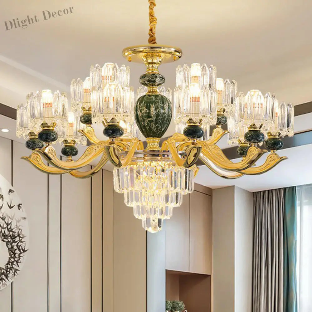 Astoria’s Prismatic Chandelier: Modern Elegance With Vintage Charm (Multiple Colors Sizes)