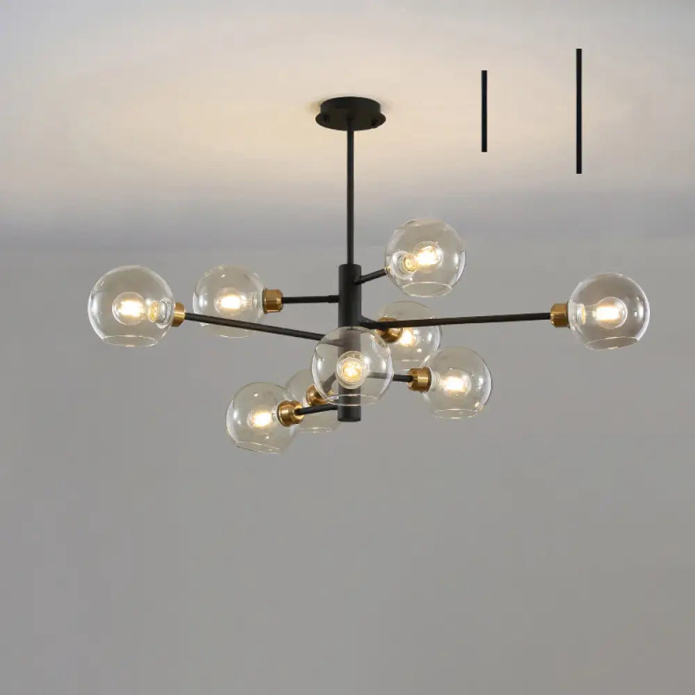 Astounding Sputnik: A Mid - Century Marvel For Modern Spaces 9 / Black Clear Ceiling Light