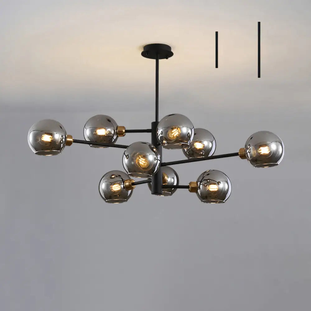 Astounding Sputnik: A Mid - Century Marvel For Modern Spaces 9 / Black Smoke Grey Ceiling Light