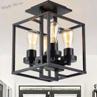 Aubrie Square Ceiling Light - Industrial Style For Modern Living Fixtures