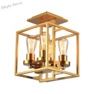 Aubrie Square Ceiling Light - Industrial Style For Modern Living Fixtures