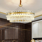 Aurora’s Modern Crystal Chandelier: A Touch Of Elegance With Sparkling Light Gold / 18’ Ceiling