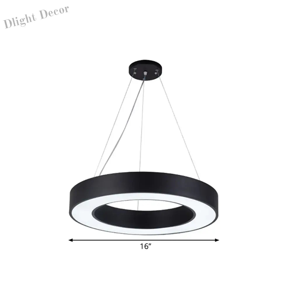 Avery’s Airy Ambiance: Minimalist Black Hoop Pendant Light Lighting