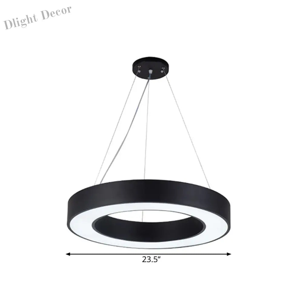 Avery’s Airy Ambiance: Minimalist Black Hoop Pendant Light Lighting