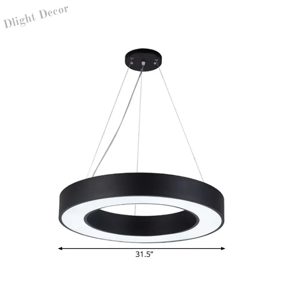 Avery’s Airy Ambiance: Minimalist Black Hoop Pendant Light Lighting