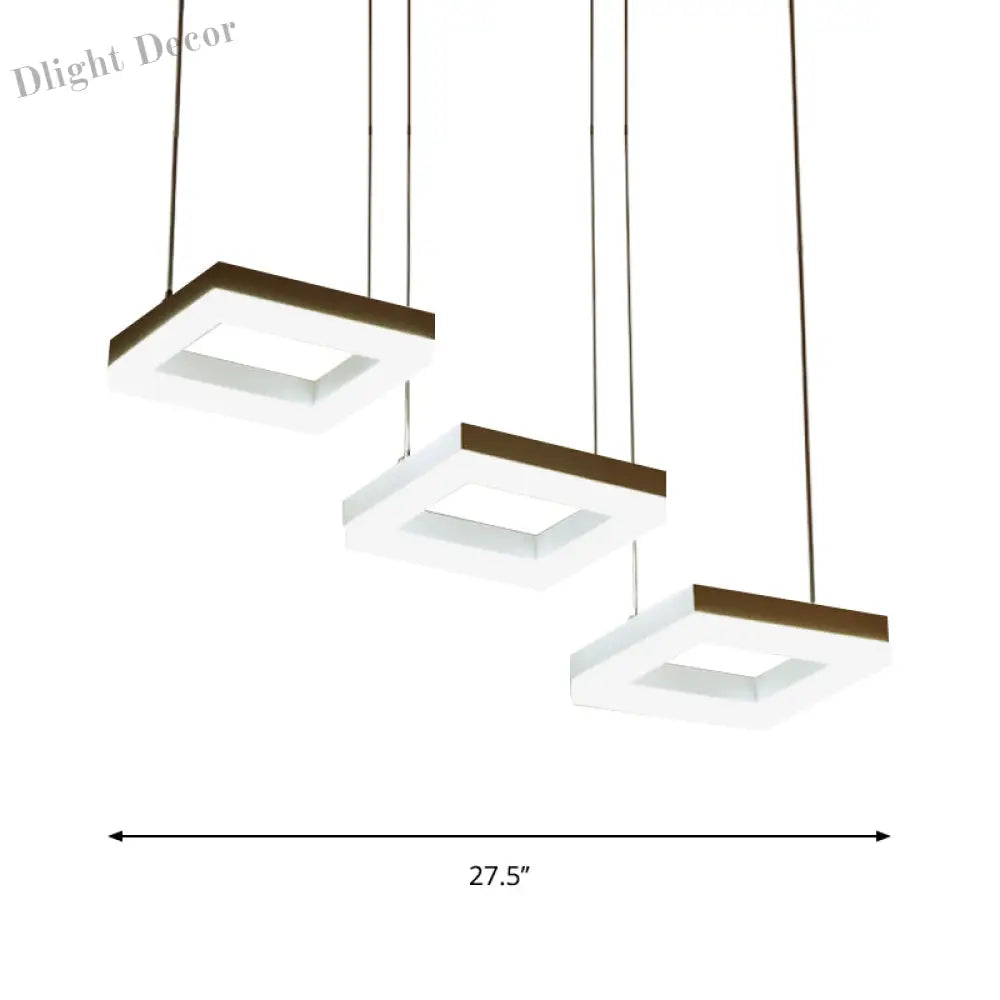 Ayla Modern Marvel: Black & White Acrylic Chandelier Pendant Lighting