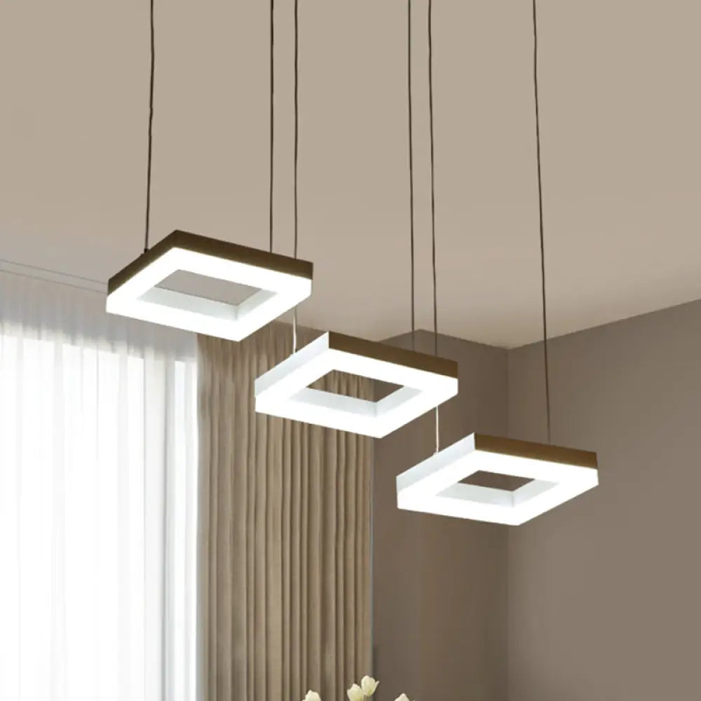 Ayla Modern Marvel: Black & White Acrylic Chandelier Black - White Pendant Lighting