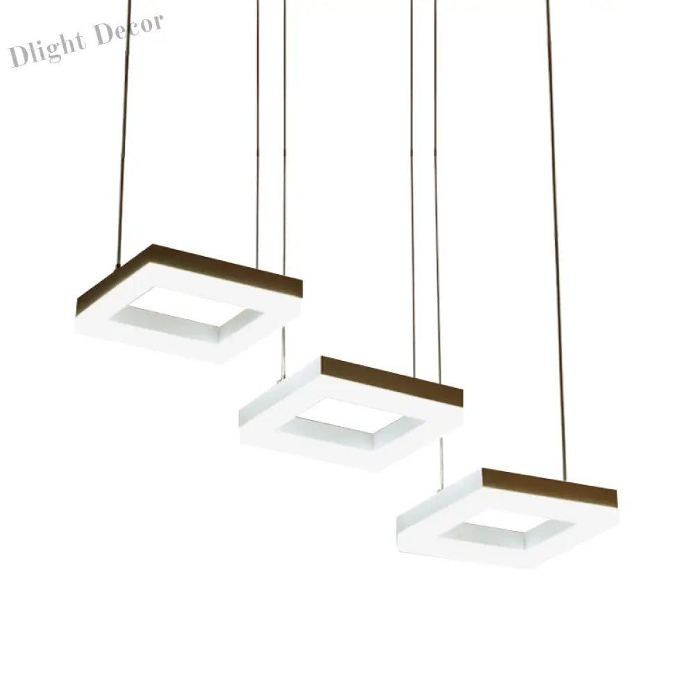 Ayla Modern Marvel: Black & White Acrylic Chandelier Pendant Lighting