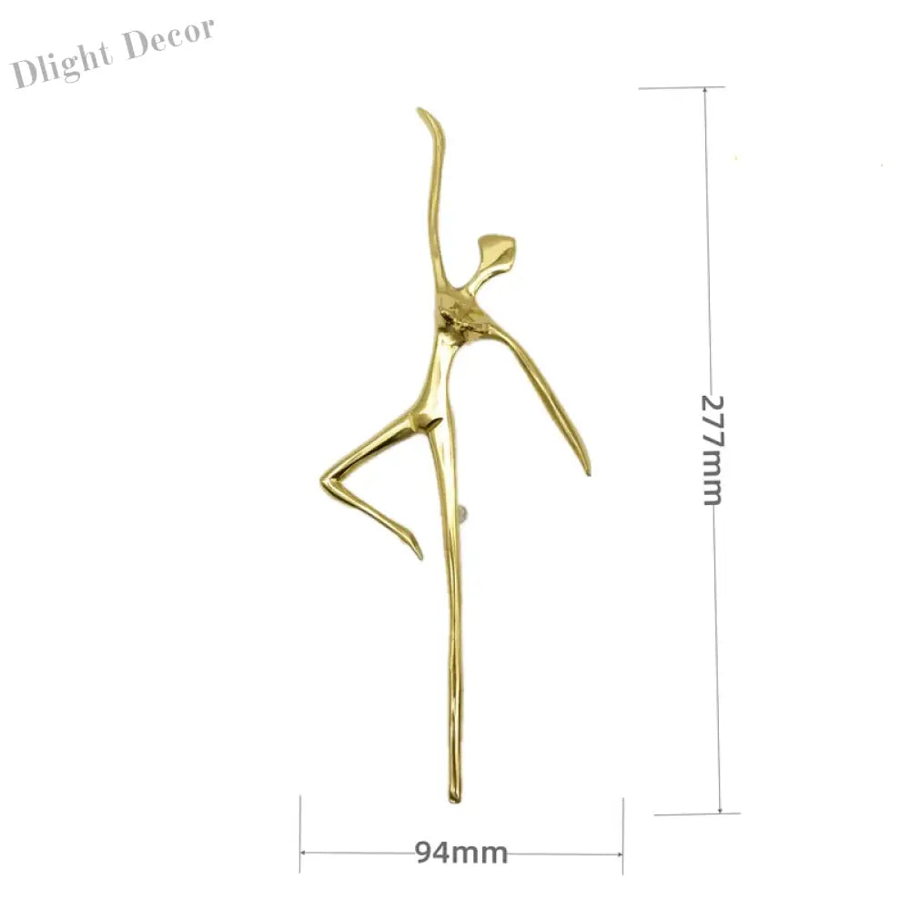 Ballet Brass Thinker Handle – Luxurious Solid Brass Pull for Cabinets Wardrobes and Drawers C(277x94x33mm) Handles